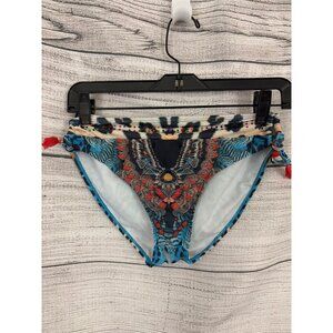 La Moda Colorful Bejeweled Leopard Print Bikini BOTTOM ONLY